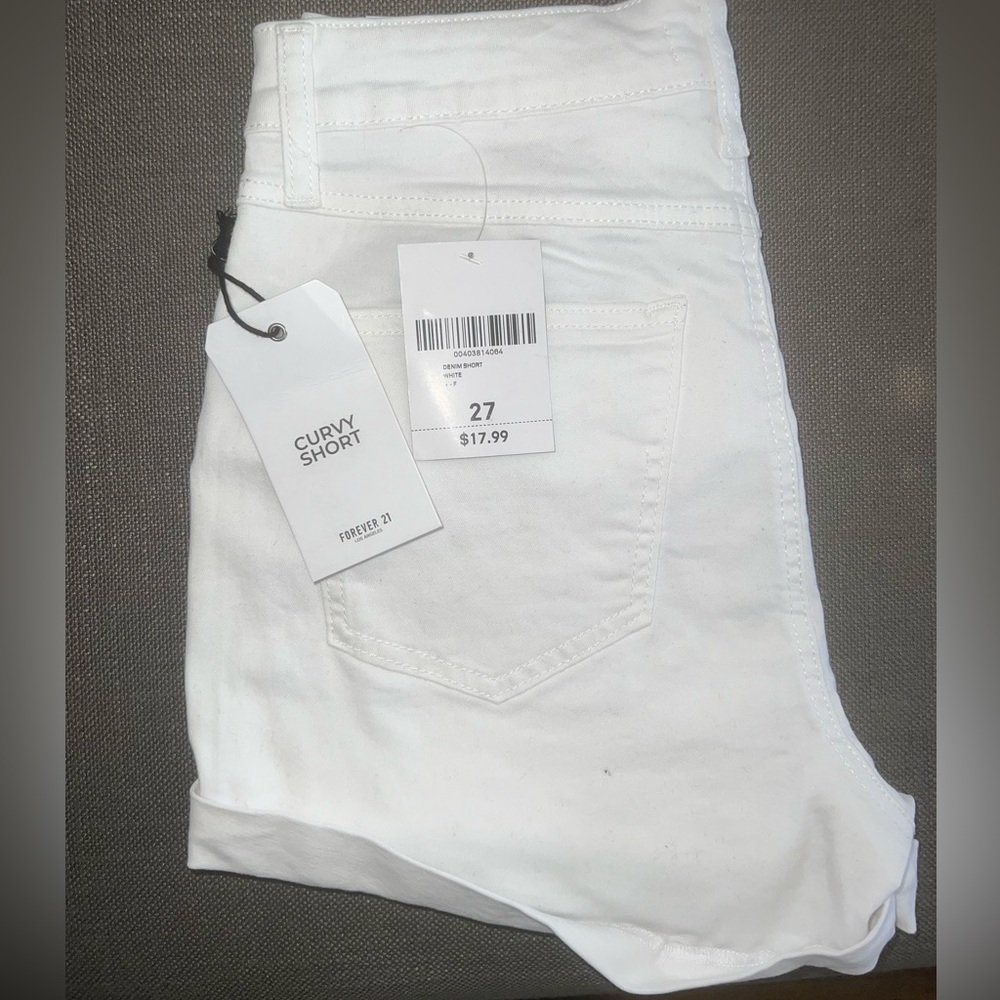 White Curvy Shorts